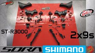 SHIMANO SORA ST-R300 2x9s Servicio Duales de Ruta Mantenimiento Palancas de Cambio Service Shifters