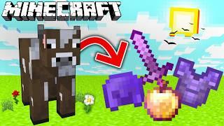 Minecraft, But Cow Killing Give You Super Op Items...