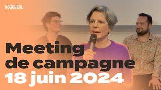 Meeting de campagne de Sandrine Rousseau - Législatives 2024 - 18 juin