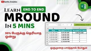 The MROUND function in Excel | Santhu Analytics|