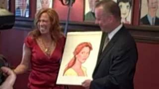 Carolee Carmello gets a caricature at Sardis in New York City