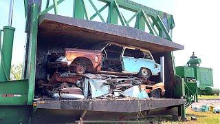 We Crushed Over 100 Antique Cars (Mostly Studebaker) At This Old Junkyard!