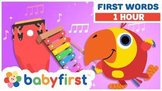 Toddler Learning Videos w Color Crew & Larry | Baby Learning musical instruments | 1 Hour |BabyFirst