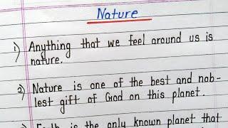 Nature essay in english 10 lines