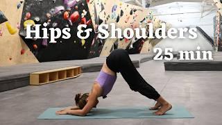 25 min Hip & Shoulder Focused Yoga for Climbers to Build Strength and Flexibility