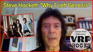 Steve Hackett: "Why I left Genesis"