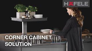 Corner Cabinet Solution: Ninka Qanto with integrated worktop | Häfele Australia