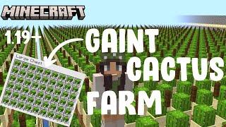 HOW I BUILD GIANT CACTUS FARMS OVER MULTPLE CHUNKS - MINECRAFT 1.19.3+ (10X10+)