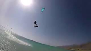 Kitesurfing big jump in the blue lagoon egypt