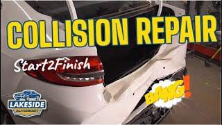 Rear End Collision Repair - L Dozer Frame Machine - Start to Finish