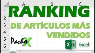 Crear un RANKING en Excel con los artículos más y menos vendido | Microsoft Excel