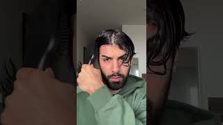 Men’s middle-part hair tutorial! #hair