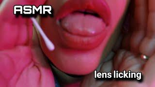 ASMR | GENTLY LENS LICKING AND CLEANING | MOUTH SOUNDS FOR SLEEP