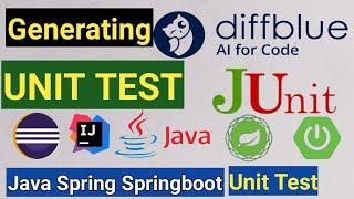 Writing Automatic Junit Test case for Java Class | Junit Test case for Springboot | Diffblue #junit