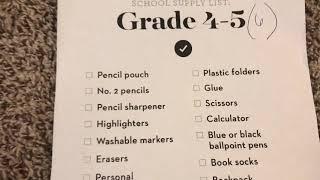 Grades 4-6 School Supply List