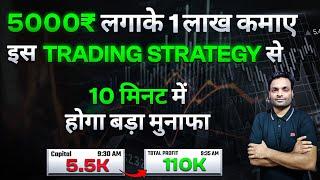 10 MINStock Options Intraday Trading Strategy | 9:25 am Option Buying Setup