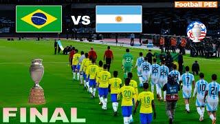 BRAZIL vs ARGENTINA - Final Copa America 2024 | Full Match All Goals | Live Football Match