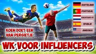 'WK VOOR INFLUENCERS' MET CREATORS FC NAMENS NEDERLAND. KOEN DOET EEN VAN PERSIE (alle wedstrijden)