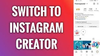 How To Switch To Instagram Creator Profile