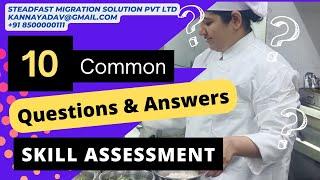 10 Most Commonly Asked Questions for a Skill Assessment Intw chef | Que&Ans | #immigration #youtube