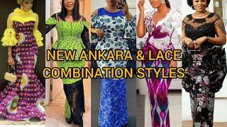 Unique Ankara & lace combination styles for women | Ankara Long gown styles | Lace & Ankara styles