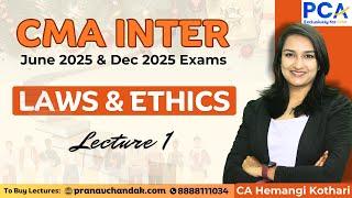 L1. Law & Ethics | CMA Inter June 25 & Dec 25 | By CA Hemangi Kothari | Regular Batch #law #cma