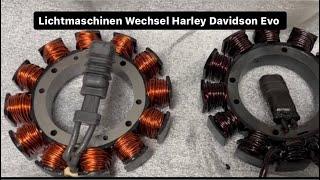 Lichtmaschinen Wechsel plus Messung an einer Harley Davidson mit Evolution Motor. ( FXST Softail )