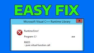 How To Fix Runtime Error R6025 Pure Virtual Function Call