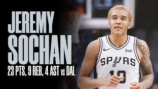 Jeremy Sochan Highlights vs Dallas Mavericks (23 pts, 9 reb, 4 ast) | 2023-24 NBA Season