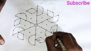 dots kolam  simple kolam designs  daily muggulu  vilakku kolam  flower kolam  daily kolam 