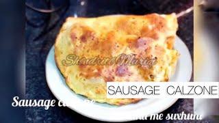 Receta 12. Samuna me suxhuk shume te shijshem.  Delicious sausage calzone.