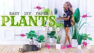 DIY - How to Make: 3 EASY Paper House Plants PLUS Plant Stand