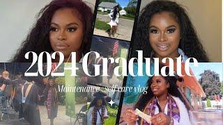 VLOG: I graduated with honors 2024 cosmetology/ self care/  maintenance