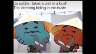 soldier pisses:    The vietcong hiding im the bush