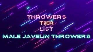 Throwshub throwers | Tier List | Male Javelin throwers