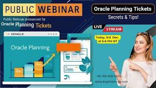 Learn Oracle Planning Tickets | Your Oracle Planning Tickets Questions Answered