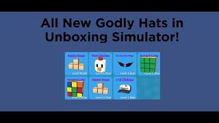 ALL New Godly Hats in Arcade World in Unboxing Simulator! (Areas 61-63)