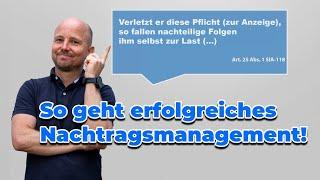 So geht erfolgreiches Nachtragsmanagement!