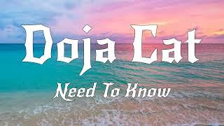 Doja Cat - Need To Know (Lyrics)