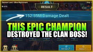 The Most Powerful Epic Clan Boss Damage Dealer In Raid Shadow Legends