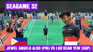 [Badminton seagame 2023] Loh Kean Yew (SGP) vs Jewel Angelo ALBO (PHI)/ Men's team/ QF