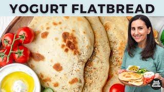 Yogurt Flatbread | 4 INGREDIENT NAAN RECIPE