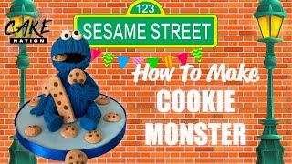 CAKE NATION | How To Make A Fondant Cookie Monster Cake Topper From Sesame Street Tutorial