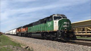 BN SD60M Leading Train Through MN, Staples Sub Railfanning (BN SD60M, NS, UP, Clean CP SD70ACU)