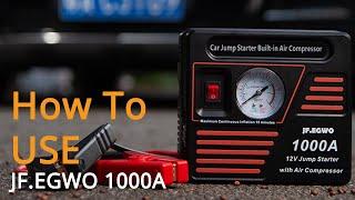 【JF.EGWO ORIG 1000AMP】Car Jump Starter with Air Compressor about Car Battery Charge