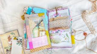 Floral Pastel Junk Journal TN Flipthrough | Easy Journal Process