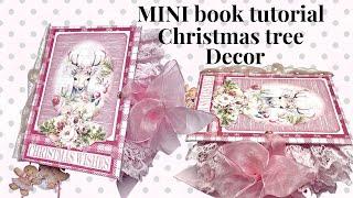 MINI book tutorial Christmas tree decor idea