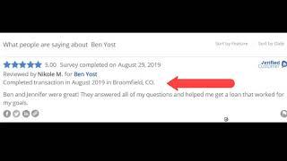 Ben Yost Review for a Mortgage Loan with Nikole M. | 5 Stars out of 5