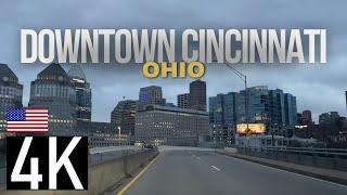 Road Tour of Downtown Cincinnati, Ohio in 4K - Walnut Hills Area - Cincinnati Driving Tour