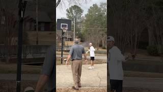 My Dad pulled up just to GLITCH on us  #dad #reaction #basketball #glitchshot #og